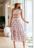 Vestido midi bohemio de verano con lazo y estampado Victoria